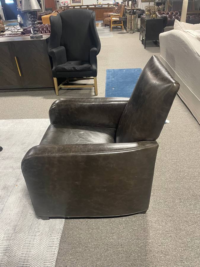 Pair of Crate and Barrel Leather Reclining Chairs North Furnishings