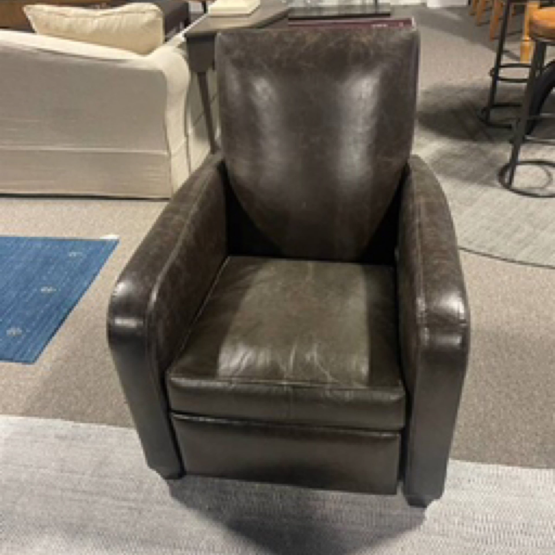 Pair of Crate and Barrel Leather Reclining Chairs North Furnishings