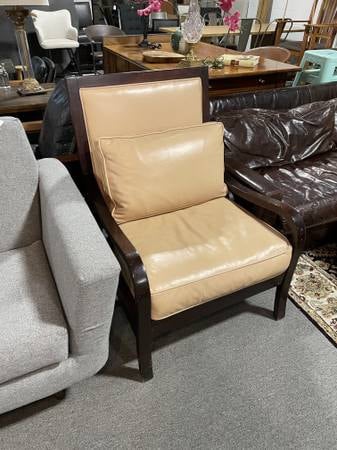 Pair of Sam Moore Leather Chairs | North Furnishings