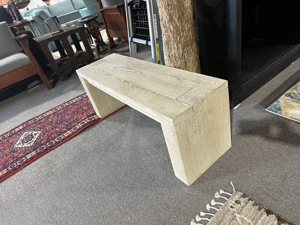 Restoration hardware wood bench discount