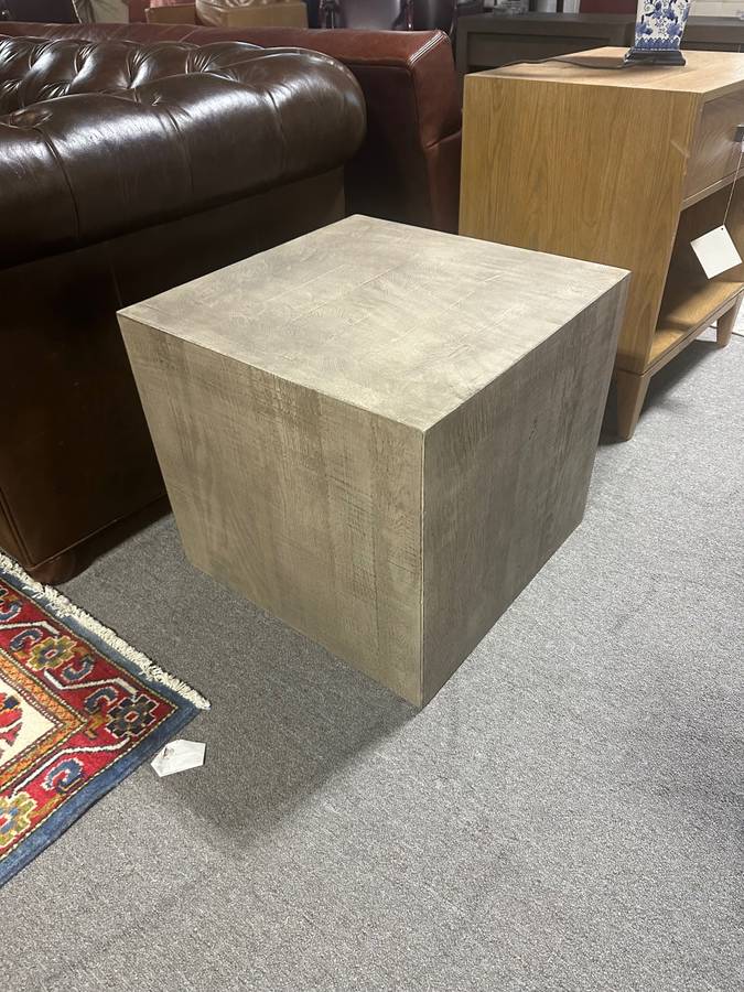 Reclaimed Oak Plinth Cube Side Table